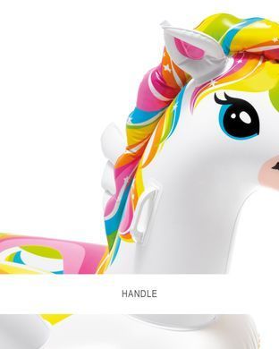 Детский надувной плотик Ride On Unicorn Intex 57561 (198 х 140 х 102 см)