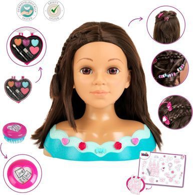 Голова манекен для створення зачісок Make-up and hairdressing head Mia Theo Klein 5201
