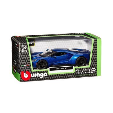 Металева машинка 2017 Ford Gt Bburago 18-43043 масштаб 1/32