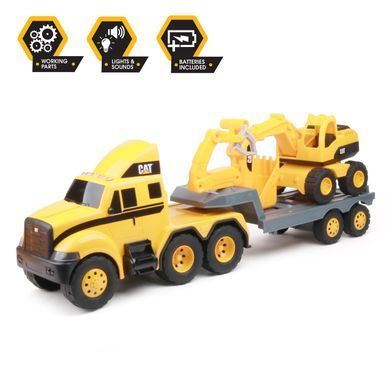Уцінка Вантажівка з прицепом та екскаватором (66 cм) Cat Heavy Movers Funrise 82740