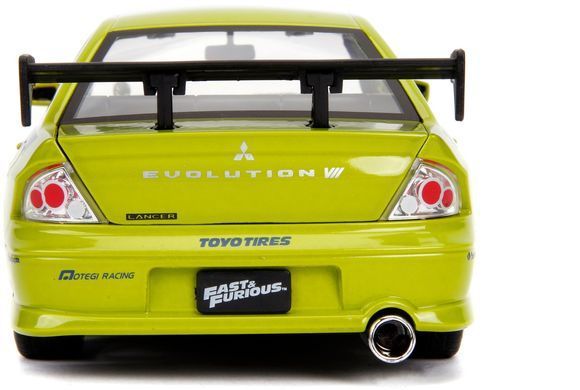 Металева машинка 1:24 2002 Mitsubishi Lancer EVO VII Fast and Furious Jada Toys 9399788314R00
