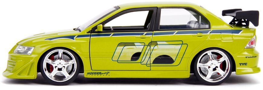 Металева машинка 1:24 2002 Mitsubishi Lancer EVO VII Fast and Furious Jada Toys 9399788314R00