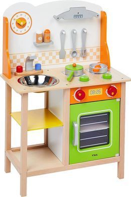 Дерев'яна дитяча кухня з посудом Fantastic Kitchen Viga Toys 50957FSC