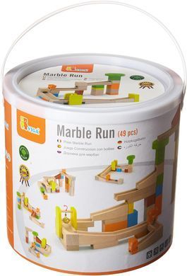 Деревянный Конструктор Горки для шариков Ball Slide Track Marble Run Viga Toys 51619