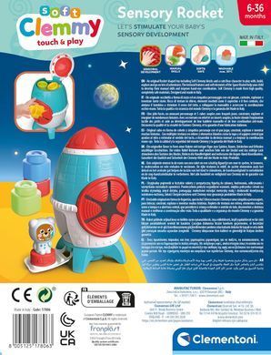 Развивающая игрушка с мягкими кубиками Soft Clemmy Space Rocket Baby Clementoni 17806