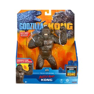 Уценка Коллекционная фигурка Конг Делюкс Battle Roar Kong со звуком (17 см) Godzilla vs. Kong Playmates 35503