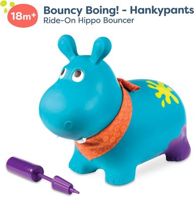 Уценка Баттатопрыгун надувной бегемотик Гипопотам-Там-Там S2 Bouncy Boing Hankypants Battat BX2127Z