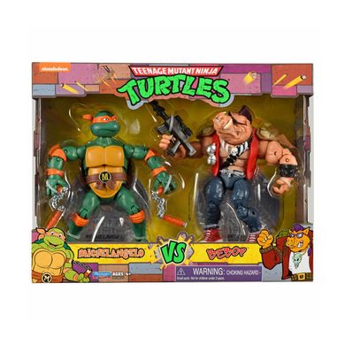 Набор фигурок Микеланджело против Бибопа TMNT Playmates 81277