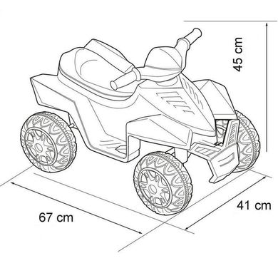 Дитячий квадроцикл Quad Racy 6V, FEBER 11422, рожевий