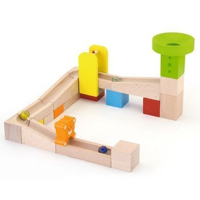 Деревянный Конструктор Горки для шариков Ball Slide Track Marble Run Viga Toys 51619
