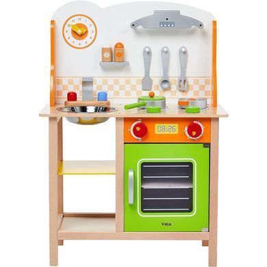Дерев'яна дитяча кухня з посудом Fantastic Kitchen Viga Toys 50957FSC