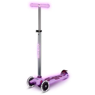 Дитячий триколісний самокат Maxi Micro Deluxe Glow LED Bright Purple MMD367 від 5 до 12 років