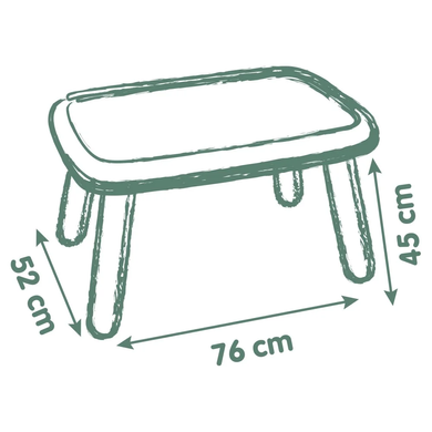 Пластиковый детский стол (до 70 кг) Kid Table Smoby Life 7600880408