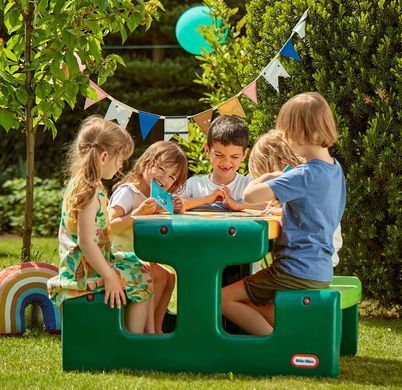 Дитячий великий стіл для пікніка Picnic Table Evergreen Little Tikes 466A для 6 дітей