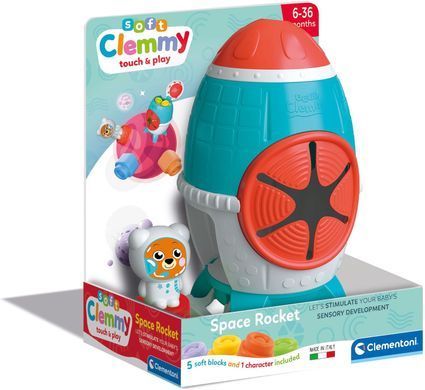 Развивающая игрушка с мягкими кубиками Soft Clemmy Space Rocket Baby Clementoni 17806