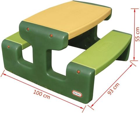 Детский большой стол для пикника Picnic Table Evergreen Little Tikes 466A для 6 детей