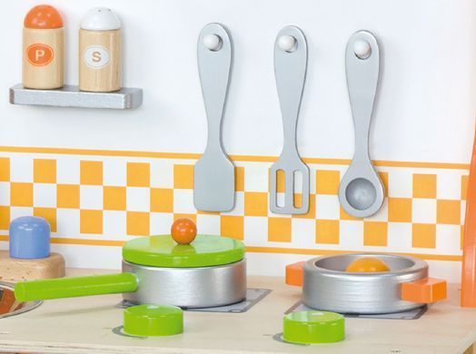 Дерев'яна дитяча кухня з посудом Fantastic Kitchen Viga Toys 50957FSC