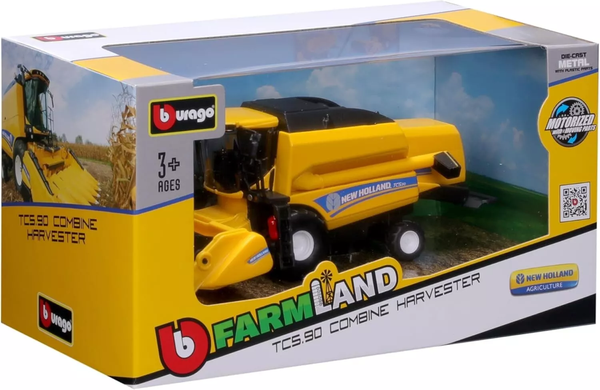 Автомодель Зерноуборочный комбайн (18 см., 1:50) New Holland TC5.90 Combine Harvest Bburago 18-31721