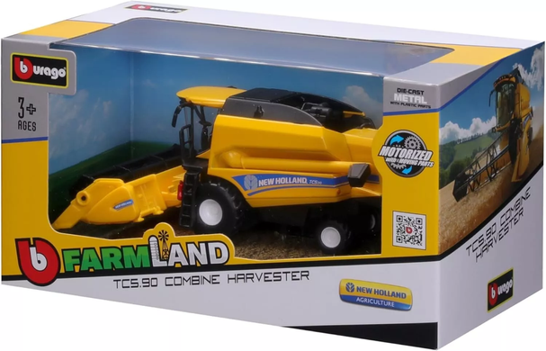 Автомодель Зерноуборочный комбайн (18 см., 1:50) New Holland TC5.90 Combine Harvest Bburago 18-31721