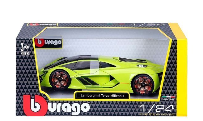 Уценка Металлическая машинка Lamborghini Terzo Millennio 1/24 Bburago 18-21094 цвет в ассортименте зеленый, серый