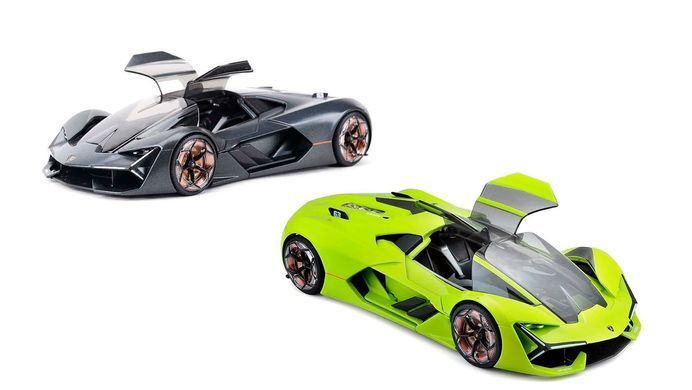 Уценка Металлическая машинка Lamborghini Terzo Millennio 1/24 Bburago 18-21094 цвет в ассортименте зеленый, серый