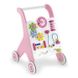 Дерев'яні ходунки-каталка з бізібордом Baby Walker Viga Toys 50178 рожеві