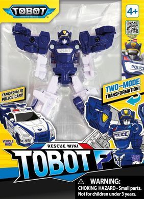 Робот-трансформер Поліцейська машина S5 Rescue mini Tobot P Police Car Young Toys 301159