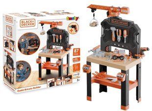 Игровой набор Мастерская Black+Decker с подъемным краном и машинкой Bricolo Builder Workbench Smoby 7600360741