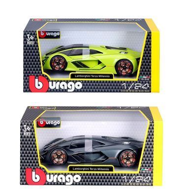 Металева автомодель Lamborghini Terzo Millennio 1/24 Bburago 18-21094 колір в асортименті зелений, сірий