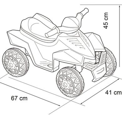 Квадроцикл дитячий, Racy Red Quad 6V, Feber 11252