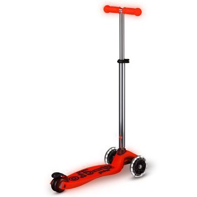 Дитячий триколісний самокат Maxi Micro Deluxe Glow LED Aura Red MMD368 від 5 до 12 років