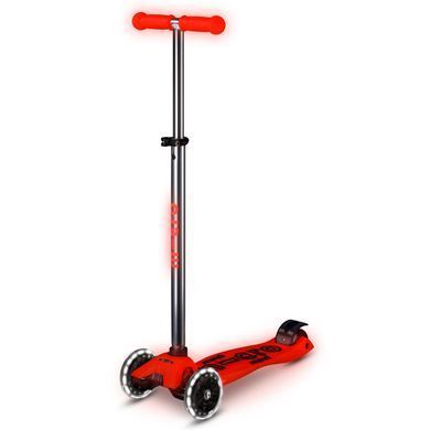 Дитячий триколісний самокат Maxi Micro Deluxe Glow LED Aura Red MMD368 від 5 до 12 років