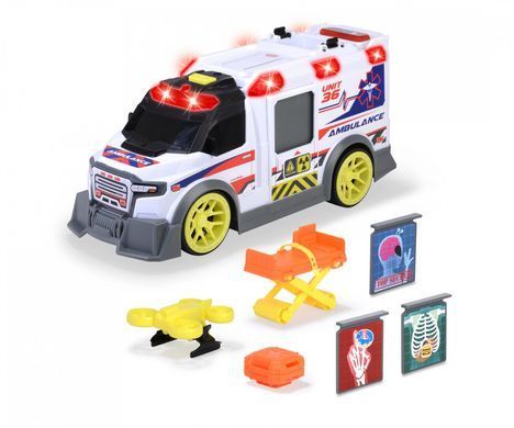 Машинка Швидка допомога (35.5 см) Ambulance Dickie Toys 3307003 з аксесуарами, звук та світло