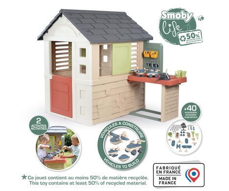 Ігровий будиночок Smoby Life Nature з майстернею та інструментами 7600810742