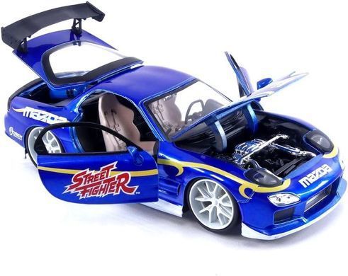 Металева машинка Вуличний боєць Street Fighter 1993 Mazda RX-7 1:24 з фігуркою Chun-Li Jada Toys 253255062