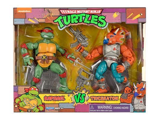 Набор игровых фигурок Рафаэль против Трицератона TMNT Playmates 81278