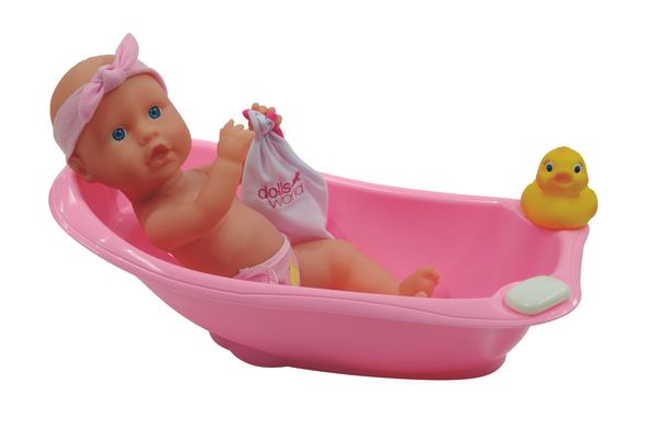 Уценка Набор для купания с куклой Dolls World (38 см) bathtime set Peterkin 8855G