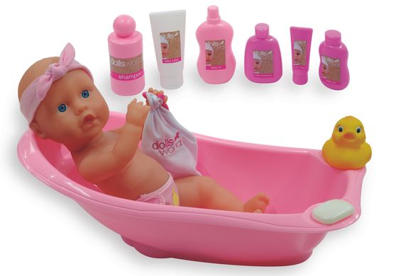 Уценка Набор для купания с куклой Dolls World (38 см) bathtime set Peterkin 8855G