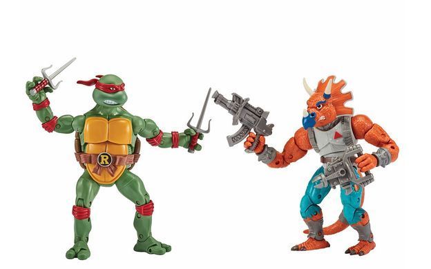 Набор игровых фигурок Рафаэль против Трицератона TMNT Playmates 81278