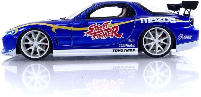 Металева машинка Вуличний боєць Street Fighter 1993 Mazda RX-7 1:24 з фігуркою Chun-Li Jada Toys 253255062