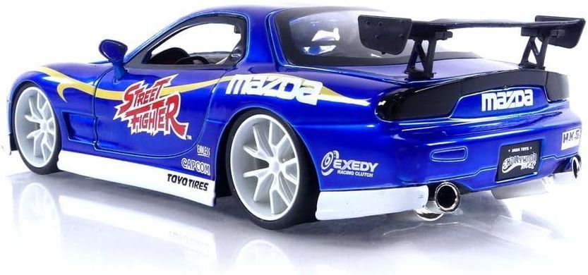 Металева машинка Вуличний боєць Street Fighter 1993 Mazda RX-7 1:24 з фігуркою Chun-Li Jada Toys 253255062