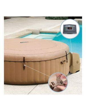 Надувний басейн-джакузі СПА Bubble Massage PureSpa INTEX 28426, 795л. 4 осіб