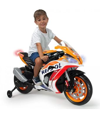 Дитячий електромотоцикл (12V, MP3) REPSOL Honda Іnjusa 6491 від 3 до 6 років