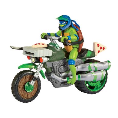 Боевой транспорт с фигуркой Леонардо на мотоцикле TMNT 83431 Ninja Kick Cycle