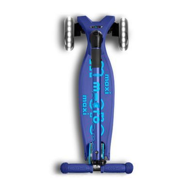 Складаний дитячий самокат Maxi Micro Deluxe Foldable LED Navy Blue MMD099 від 5 до 12 років