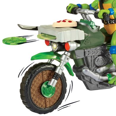 Боевой транспорт с фигуркой Леонардо на мотоцикле TMNT 83431 Ninja Kick Cycle