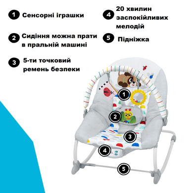 Дитячій шезлонг Baby Einstein Dean's Discovery Spot 17193.000