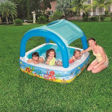 Детский надувной бассейн со съемной крышей Bestway 52192