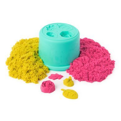 Набір з кінетичним піском (227г) для дитячої творчості SquishBlossom Kinetic Sand 71677 казкові Квіти