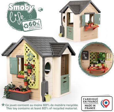 Ігровий будиночок садівника Smoby Life Garden House 7600810408 з 21 аксесуарами